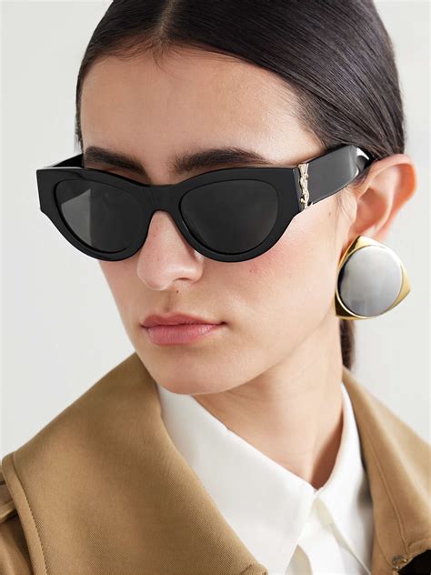 ysl cat eye sunglasses|YSL acetate cat eye sunglasses.